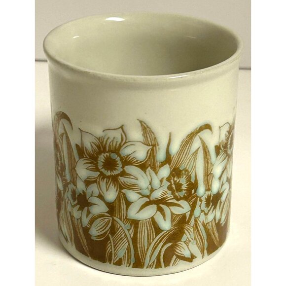 Vintage Japan Ceramic Coffee Cocoa Tea Mug Brown & White Floral - Picture 3 of 6
